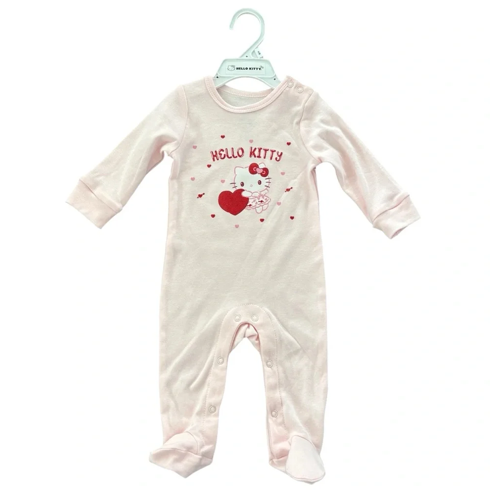 Hello Kitty Pink Valentine’s Baby Girl Sleeper